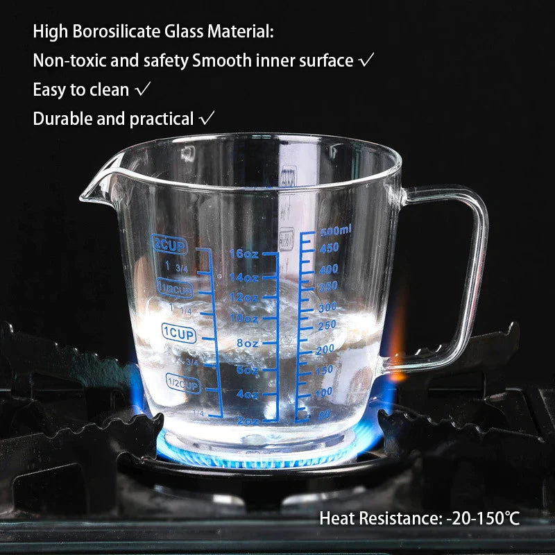 Afralia™ Glass Measuring Coffee Milk Jug Espresso Latte Pitcher for Barista and Home Use