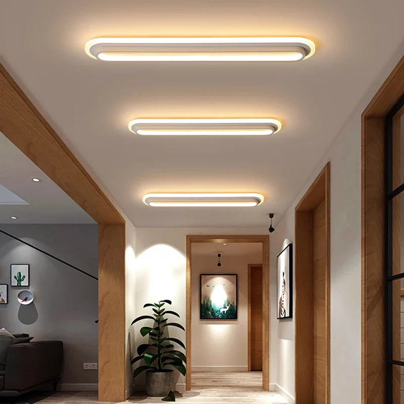 Afralia™ Modern Minimalist Long Aisle LED Ceiling Lamp