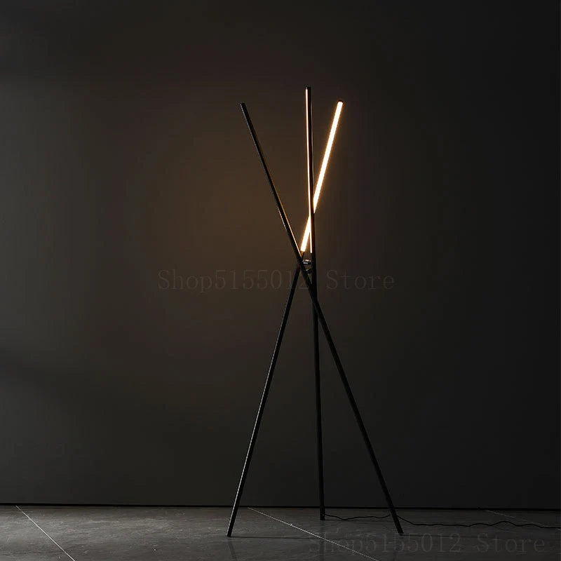 Afralia™ Trident Floor Lamp: Modern Designer Decor Standing Lamp for Living Room & Bedroom