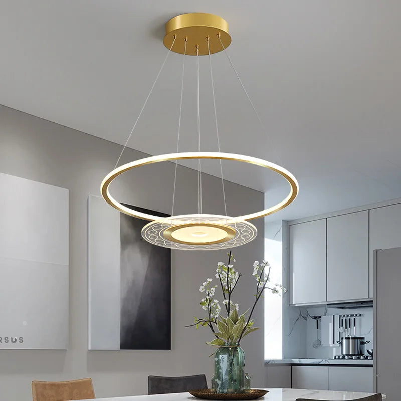 Afralia™ Acrylic Remote Control Chandelier: Modern Nordic Lighting for Home Decor