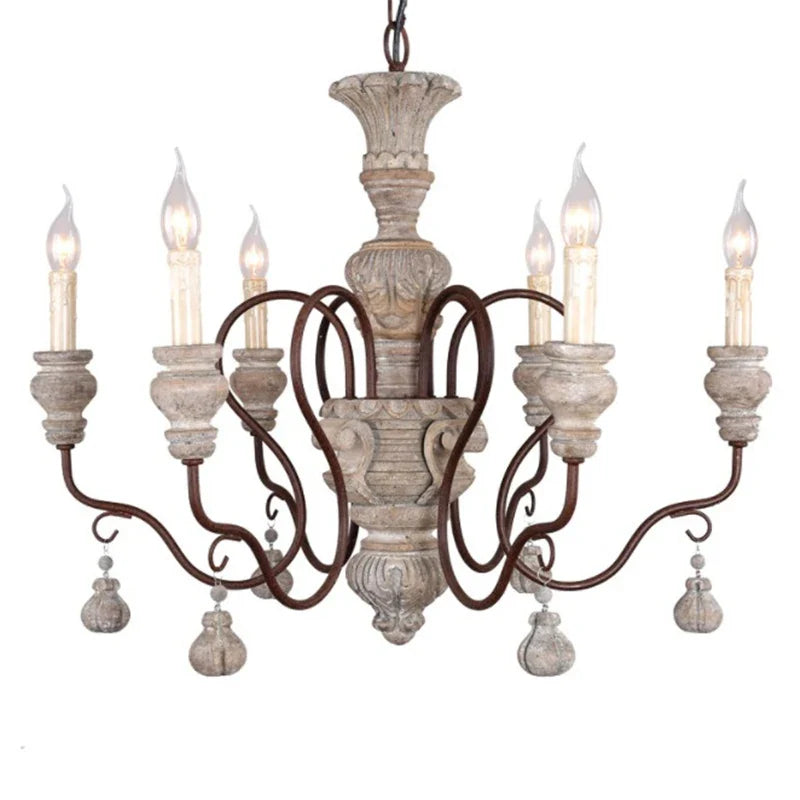Afralia™ Rustic Iron Pendant Chandelier - Vintage Retro Industrial Ceiling Lighting