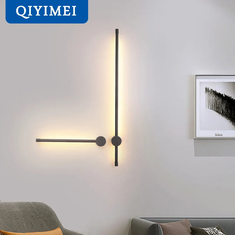 Afralia™ Black LED Wall Sconce for Living Room Bedroom Lighting