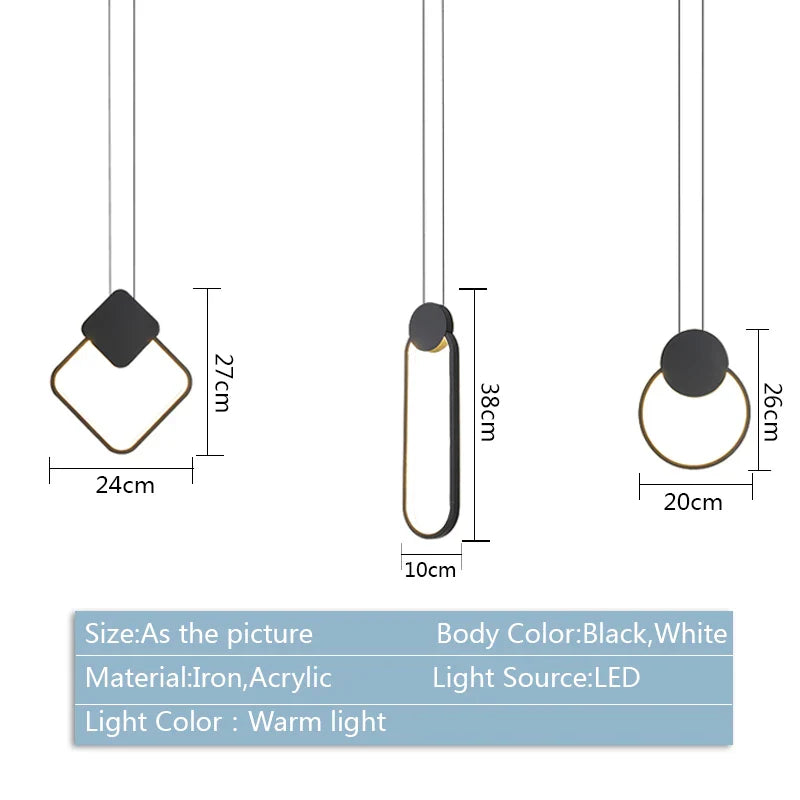 Afralia™ LED Aluminum Pendant Lamp for Kitchen, Restaurant, Bar, Living Room, Bedroom