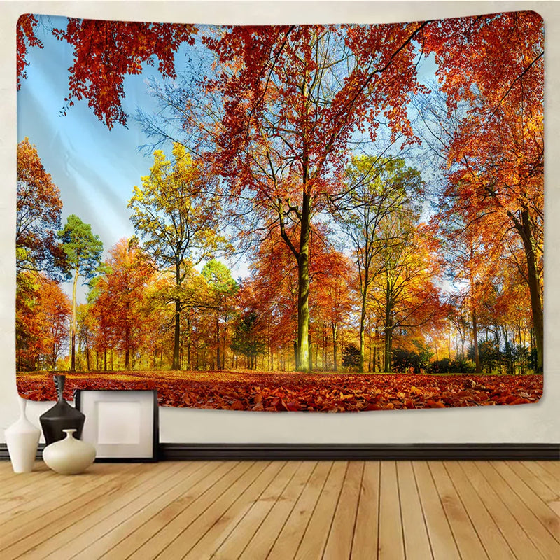 Afralia™ Psychedelic Tree Forest Tapestry: Nature Mandala Wall Cloth for Hippie Decor