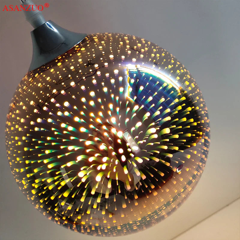 Afralia™ Fireworks Glass Ball Pendant Light for Bar Dining Kitchen