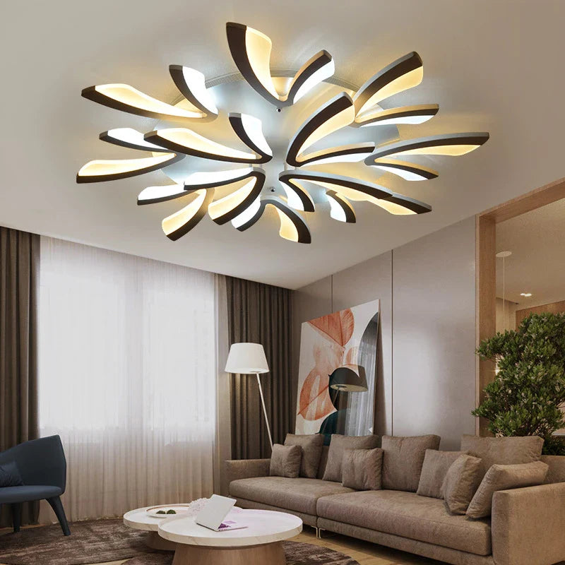 Afralia™ Modern LED Acrylic Ceiling Lights 3/5/9/12/15heads for Living Room Bedroom Home