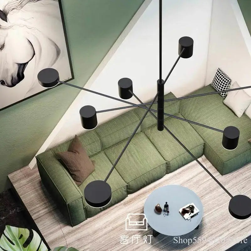 Afralia™ Modern LED Chandelier for Home Decor in Gold/Black Finish