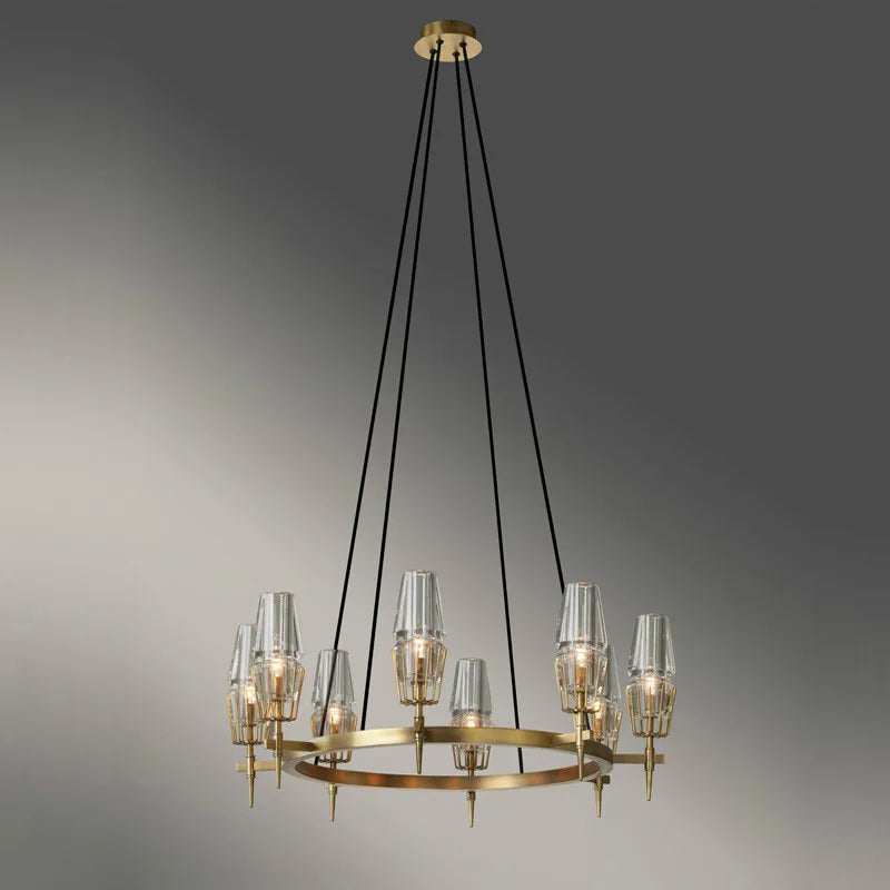 Afralia™ Brass Ana Chandelier: Vintage Retro Dining Table Lighting