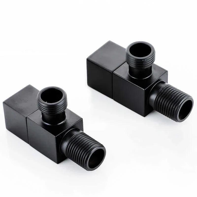 Afralia™ Brus Gold Corner Valve, Stainless Steel Black Angle Valve for Bathroom Tap
