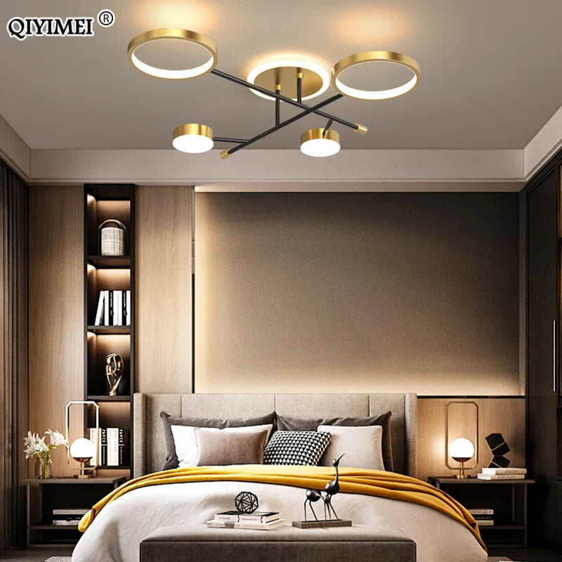 Afralia™ Modern Dimmable LED Chandelier for Living Room, Dining, Bedroom, Kitchen - Indoor Lighting Fixture