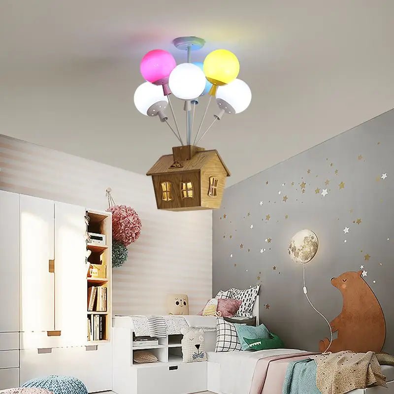 Afralia™ Balloon Ceiling Chandelier for Kids Room, Bedroom, Living Room, Nursery - Indoor Art Decor