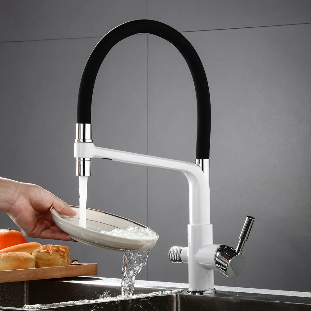 Afralia™ Water Filter Kitchen Faucet Mixer with Purifier Tap - 866101