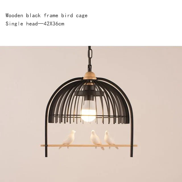Nordic Resin Iron Bird Cage Chandelier by Afralia™ for Indoor Dining Room Decor