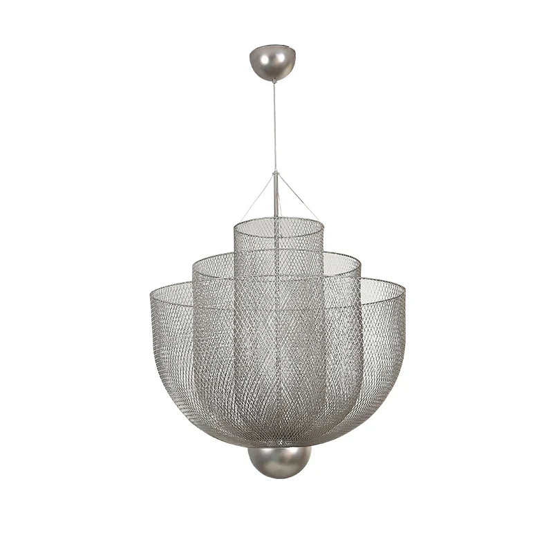 Afralia™ Modern Metal Grid Pendant Light Fixture for Fashion Cloth Store - LED Warm Lighting