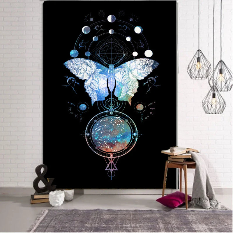 Afralia™ Boho Mandala Tapestry Wall Hanging Beach Mat for Psychedelic Home Decor