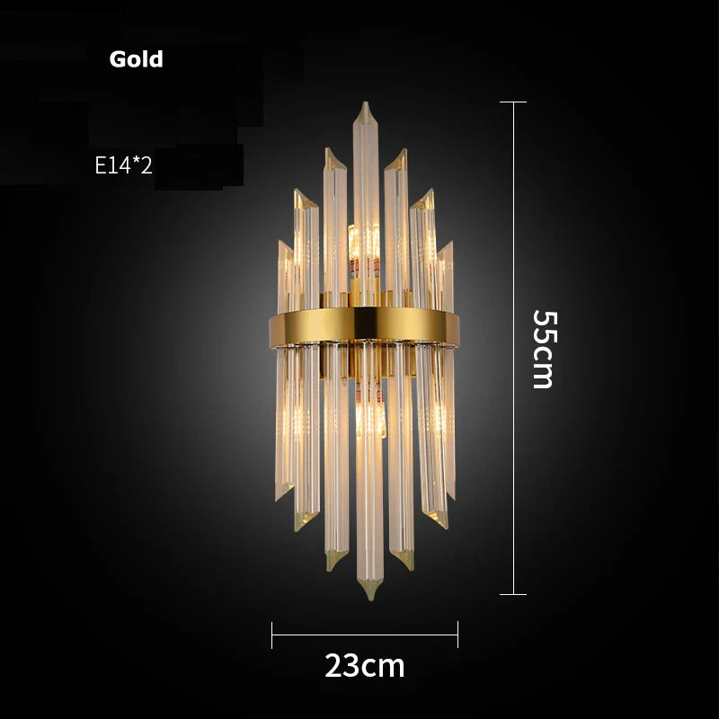 Afralia™ Crystal LED Wall Sconce Light for Bedroom and Corridor