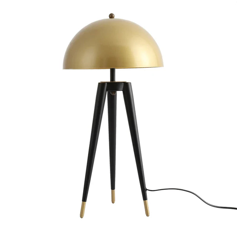 Afralia™ Coyote Gold Tripod Floor Lamp for Home Decor in Living Room or Bedroom