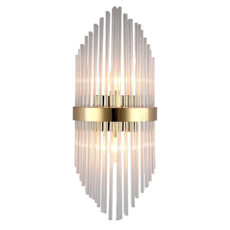 Afralia™ Glass Rod Crystal Wall Lamp: Modern Nordic Light Luxury for Bedroom, Living Room