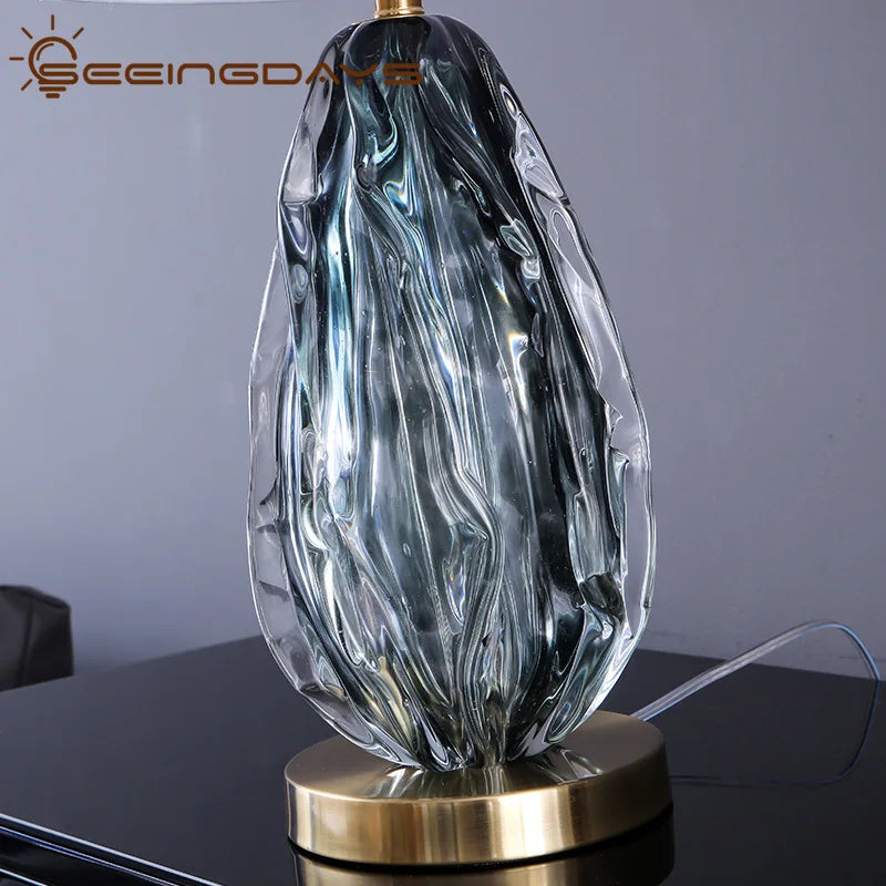 Afralia™ Crystal Table Lamp: Elegant Bedroom and Living Room Night Light