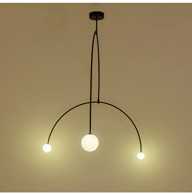 Afralia™ Iron Balance Chandelier: Scandinavian Post-Modern Living Room Pendant Lamp