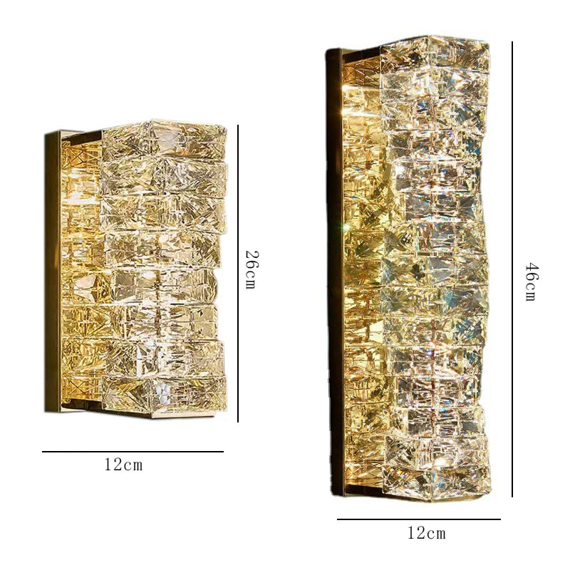 Afralia™ Crystal Glass Wall Sconce Lamp for Modern Light Luxury Home Decor