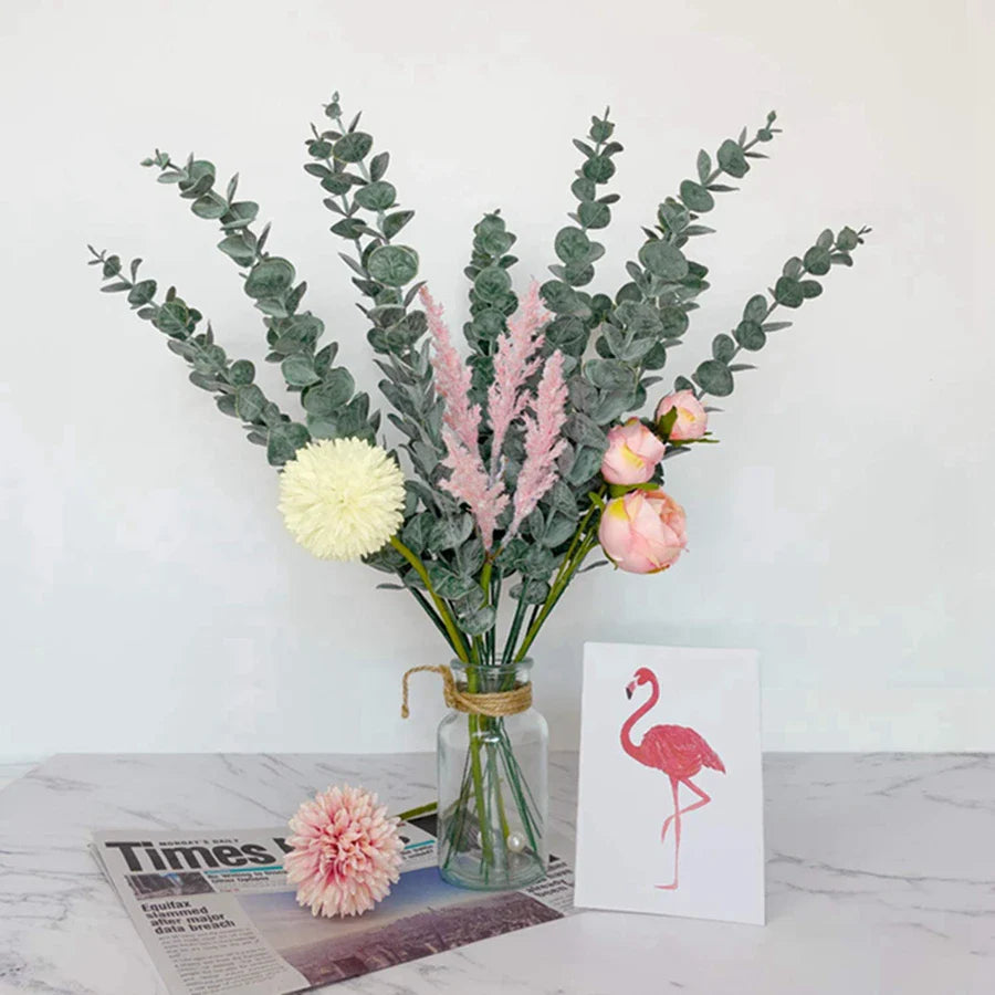 Afralia™ Eucalyptus Greenery Stems: 8pcs for Home Decor, Weddings, & Parties