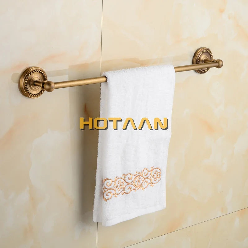 Afralia™ Brass Single Towel Bar in Antique Finish for Stylish Bathroom Décor