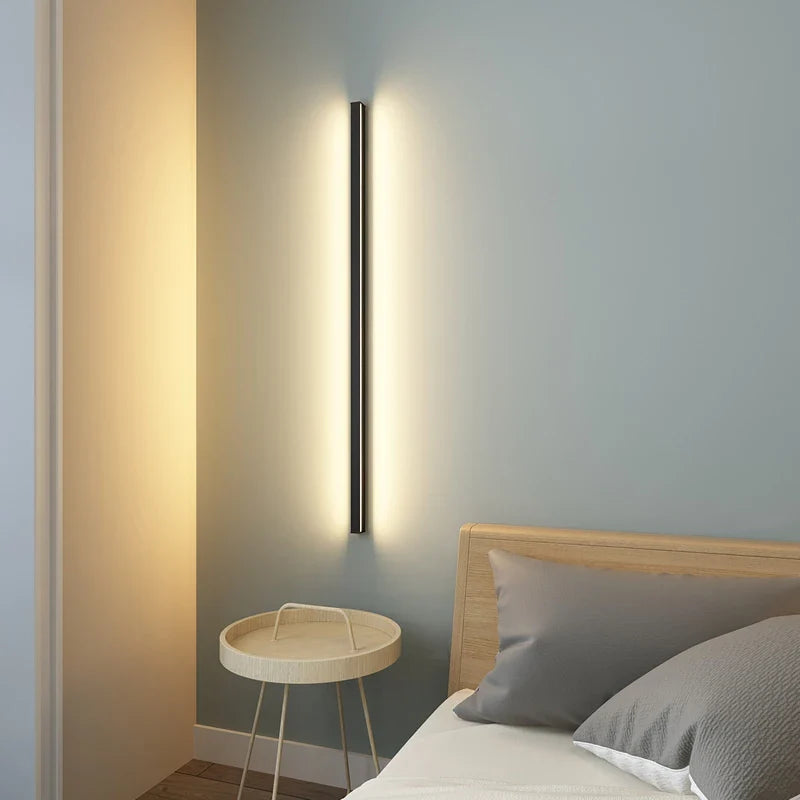 Afralia™ Long Strip LED Wall Lamp for Modern Nordic Style Living Room Bedroom Lighting