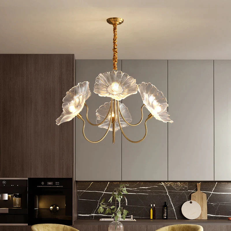 Afralia™ Modern Nordic Flower Chandelier for Chic Bedroom Decor