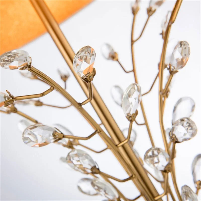 Afralia™ Crystal Branch LED Desk Lamp for Home Bedroom