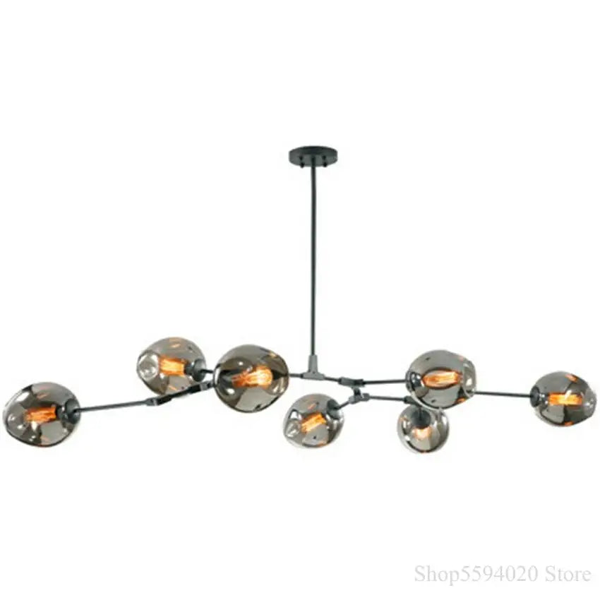 Afralia™ LED Ball Chandelier: Modern Glass Kitchen Pendant Light Fixture