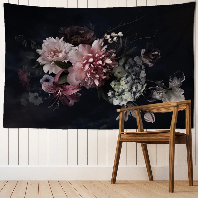 Afralia™ Psychedelic Flower Tapestry Wall Hanging for Boho Style Home Decor