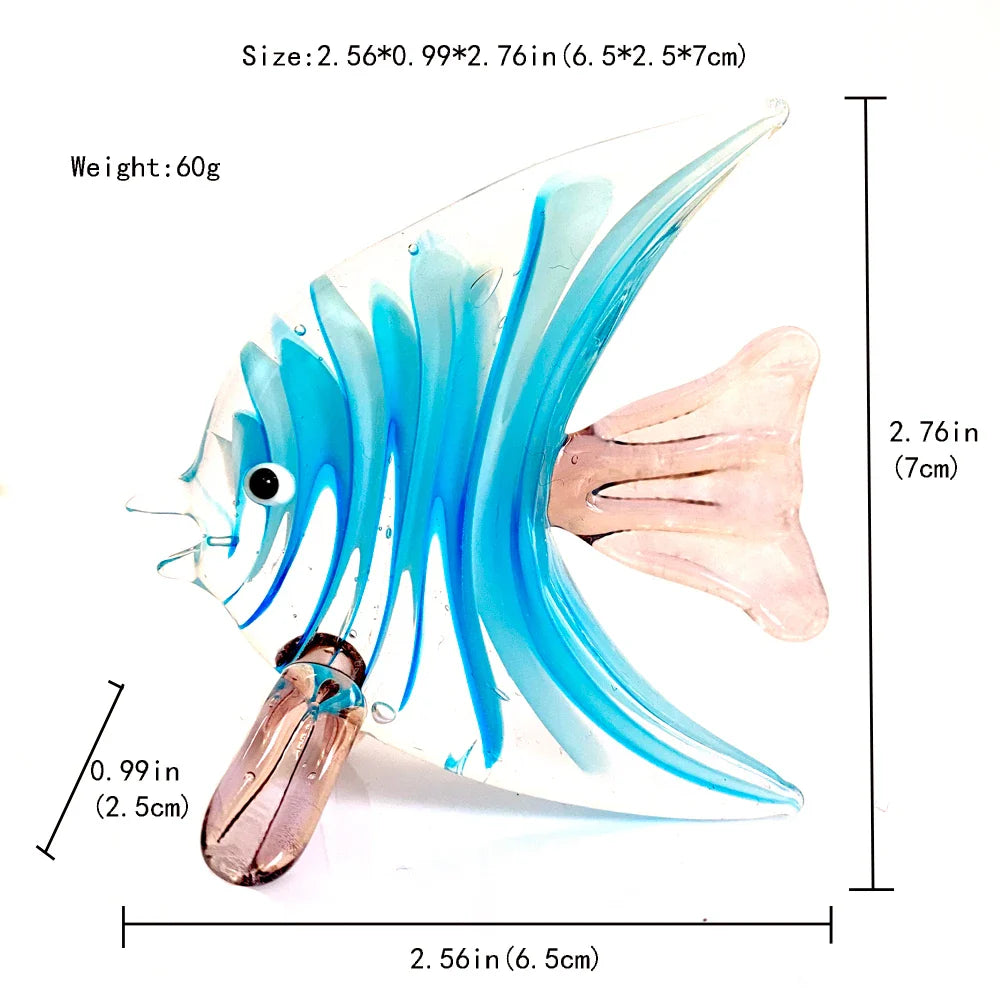 Afralia™ Crystal Glass Tropical Fish Figurines | Hand Blown Modern Home Decor