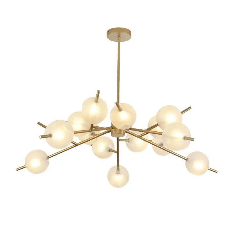 Afralia™ Nordic Glass Ball Chandelier: Modern Postmodern Designer Model Room Lighting