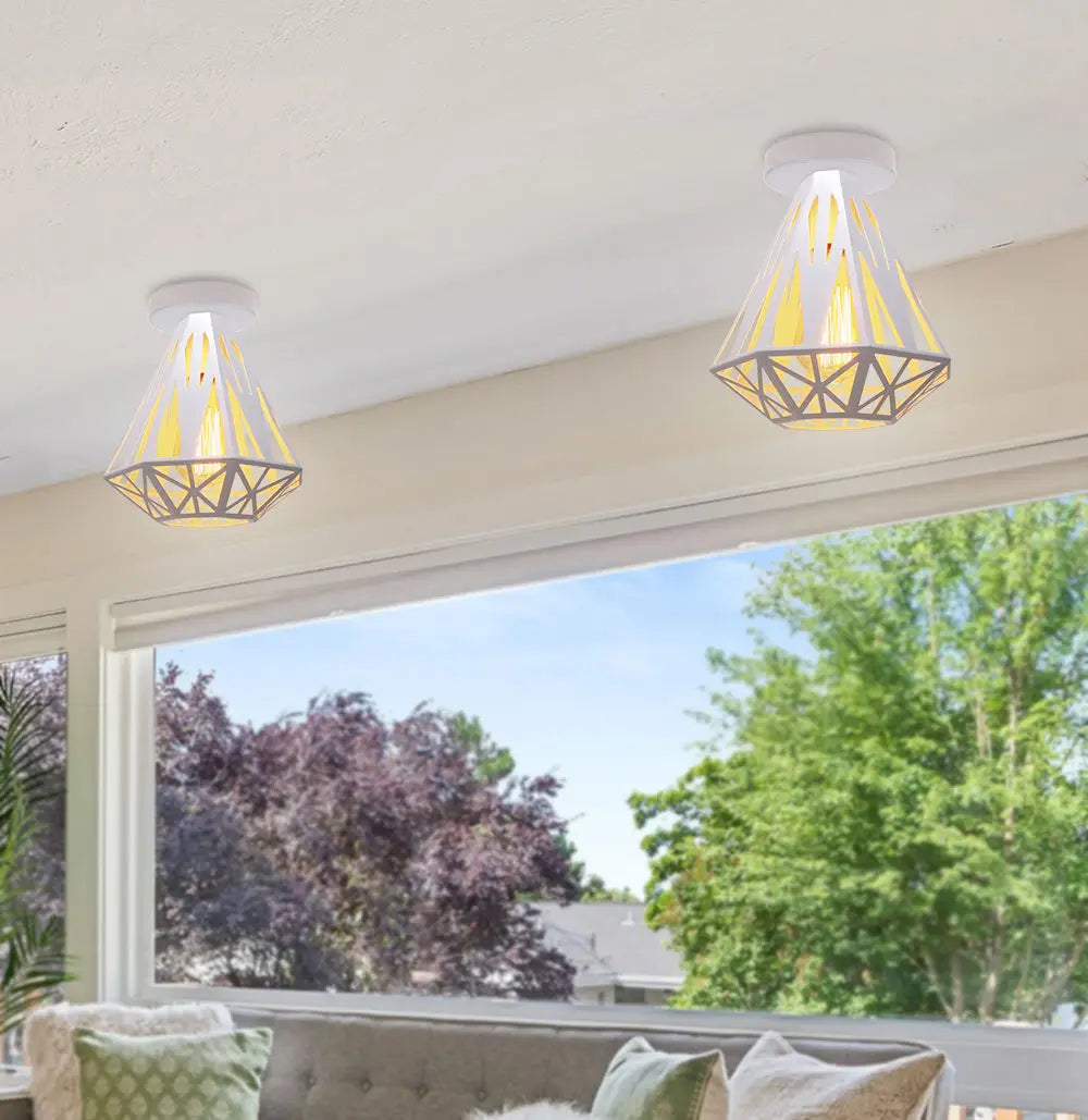 Afralia™ Nordic White LED Ceiling Light for Home Decor