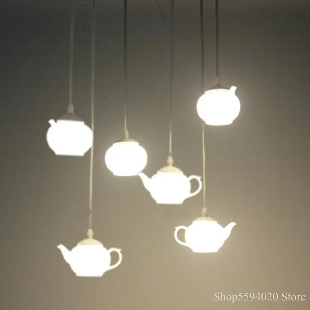 Afralia™ Postmodern Teapot Chandelier Triple Kitchen Hanging Lights