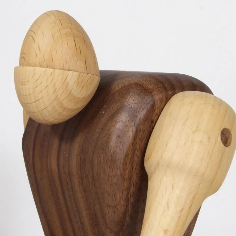 Afralia™ Black Walnut Wood Carving Figurines Nordic Style Room Decor Crafts & Gifts