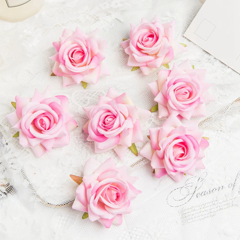 Afralia™ Flannel Roses Wedding Scrapbooking Crafts Home Decoration Artificial Flowers