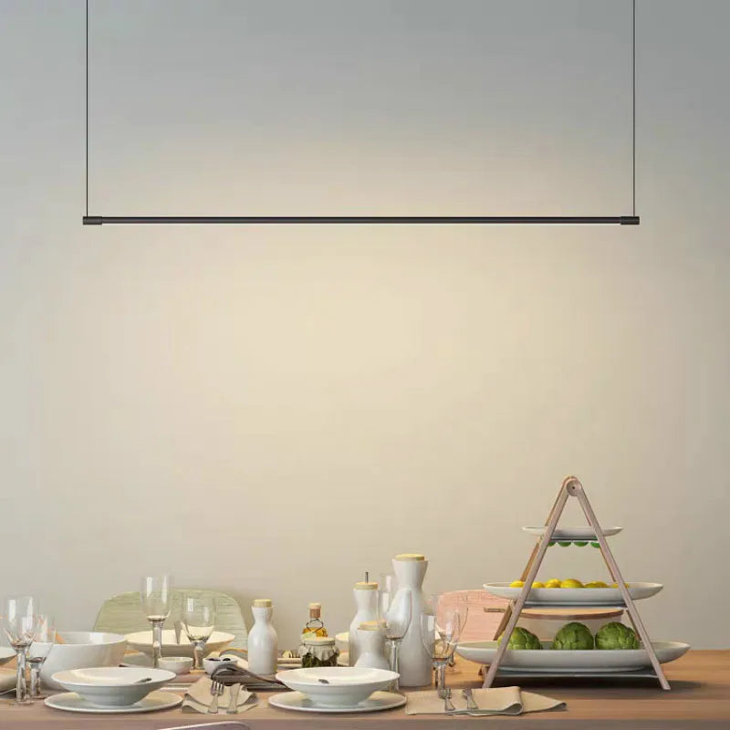 Afralia™ Modern Long Chandelier for Foyer Study Living Bed Room Kitchen Hall Minimalist Rustic Light