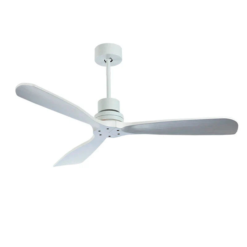 Afralia™ Wood Ceiling Fan with Remote Control, Modern Bedroom Wooden Fan Light Fixture