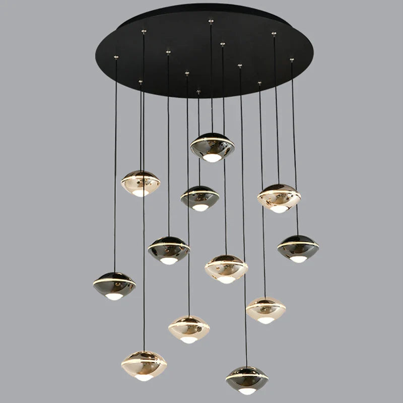 Afralia™ Loft Staircase Pendant Light: Aluminum Ball Droplight for Restaurant Bar Decor
