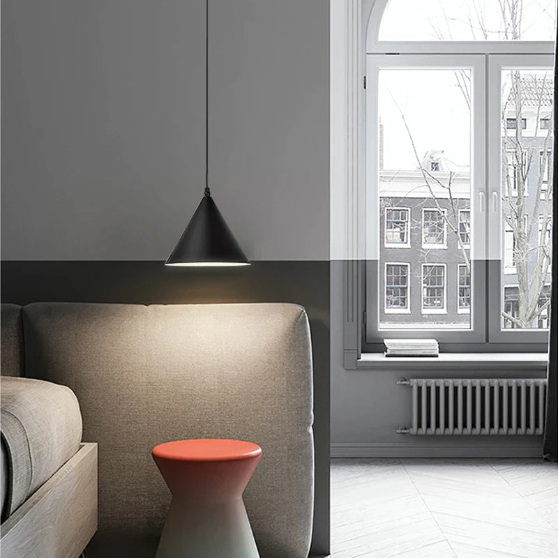 Afralia™ Geometric LED Pendant Light for Living Room Bedside - Nordic Style Glam Fixtures