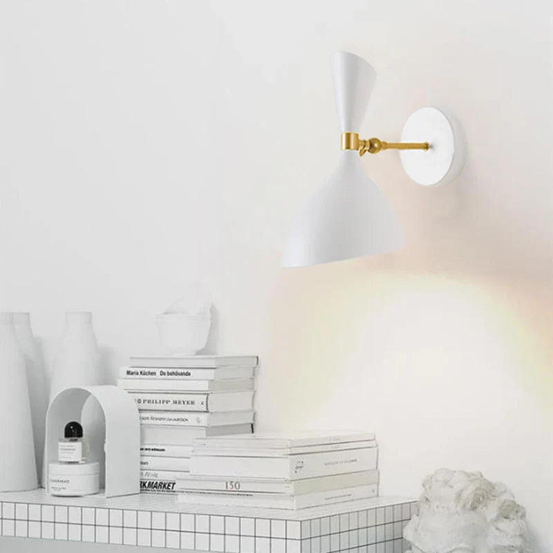 Afralia™ Black White Nordic Wall Lamps with Switch, Modern Industrial Decor Light for Living Room