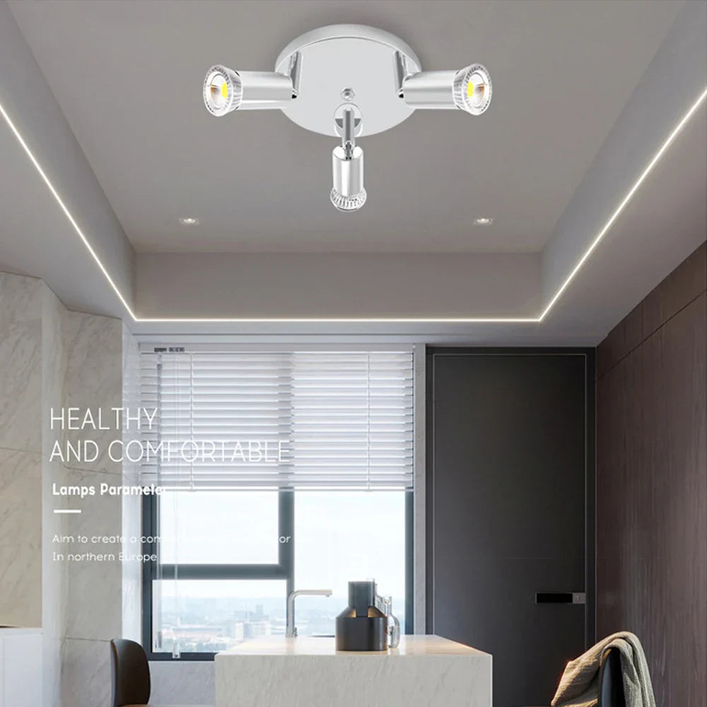 Afralia™ Rotatable LED Chandelier: Ceiling Mounted Spot Lights for Living Room, Kitchen