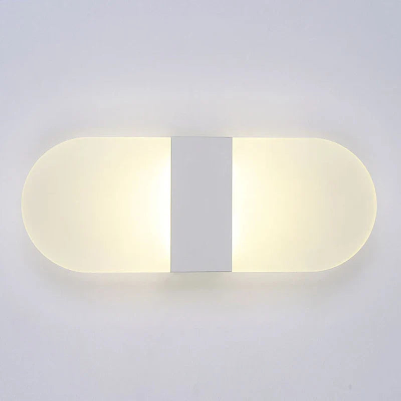 Afralia™ Round Corner Acrylic LED Wall Lamp for Bedding Room & Living Room