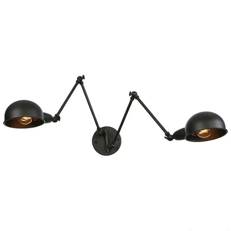 Afralia™ Double Swing Arm Wall Lights Bedside Sconce E27 Lighting Decor