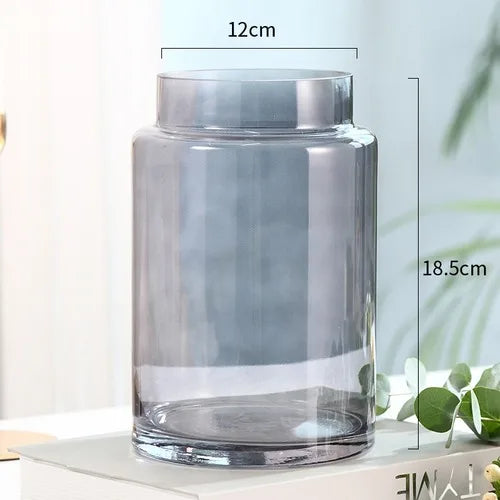 Afralia™ Gold Glass Vase Hydroponic Plant Flowers Living Room Dining Table Decor