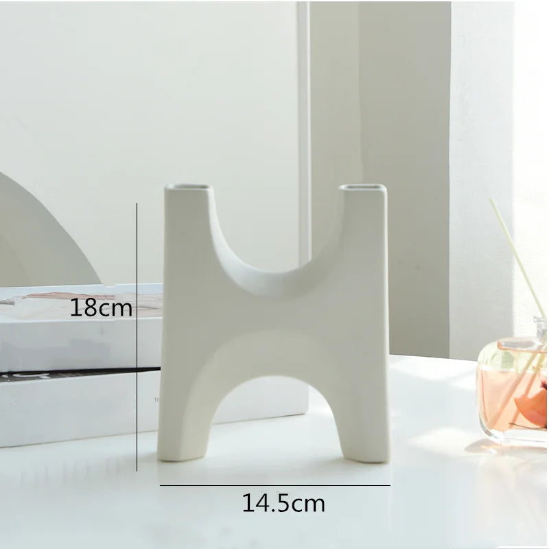 Afralia™ Rockery Hollow Coral Abstract Ceramic Vase for Flower Arrangement and Décor