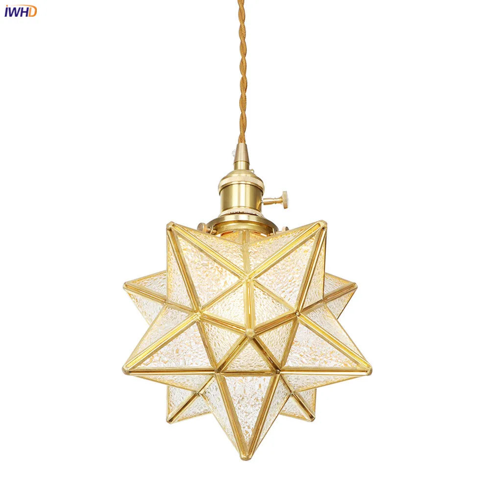 Afralia™ Copper LED Pendant Lamp Modern Glass Kitchen Living Room Light