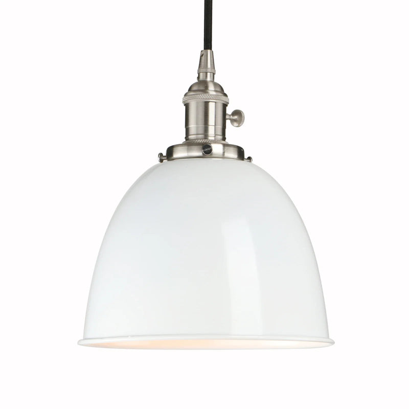 Afralia™ Metal Dome Pendant Light, Vintage Style with Switch, 8.1"/20cm - Living Room Kitchen Bedroom